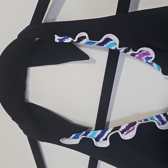 Profile by Gottex Womens Serendipity Ruffle Trim Halter Tankini Swim Top  - Picture 4 of 7